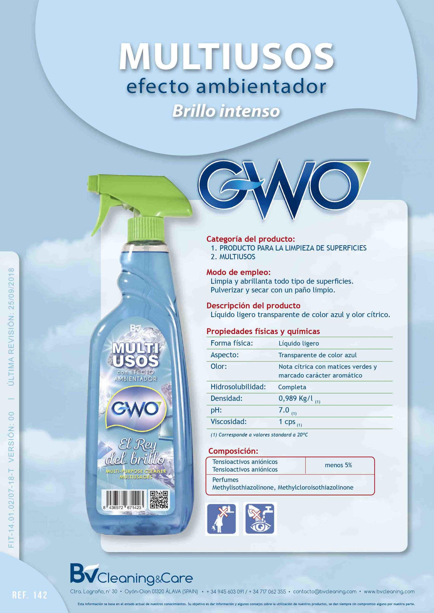 Limpia cristales multiusos GWO - BV Cleaning & Care